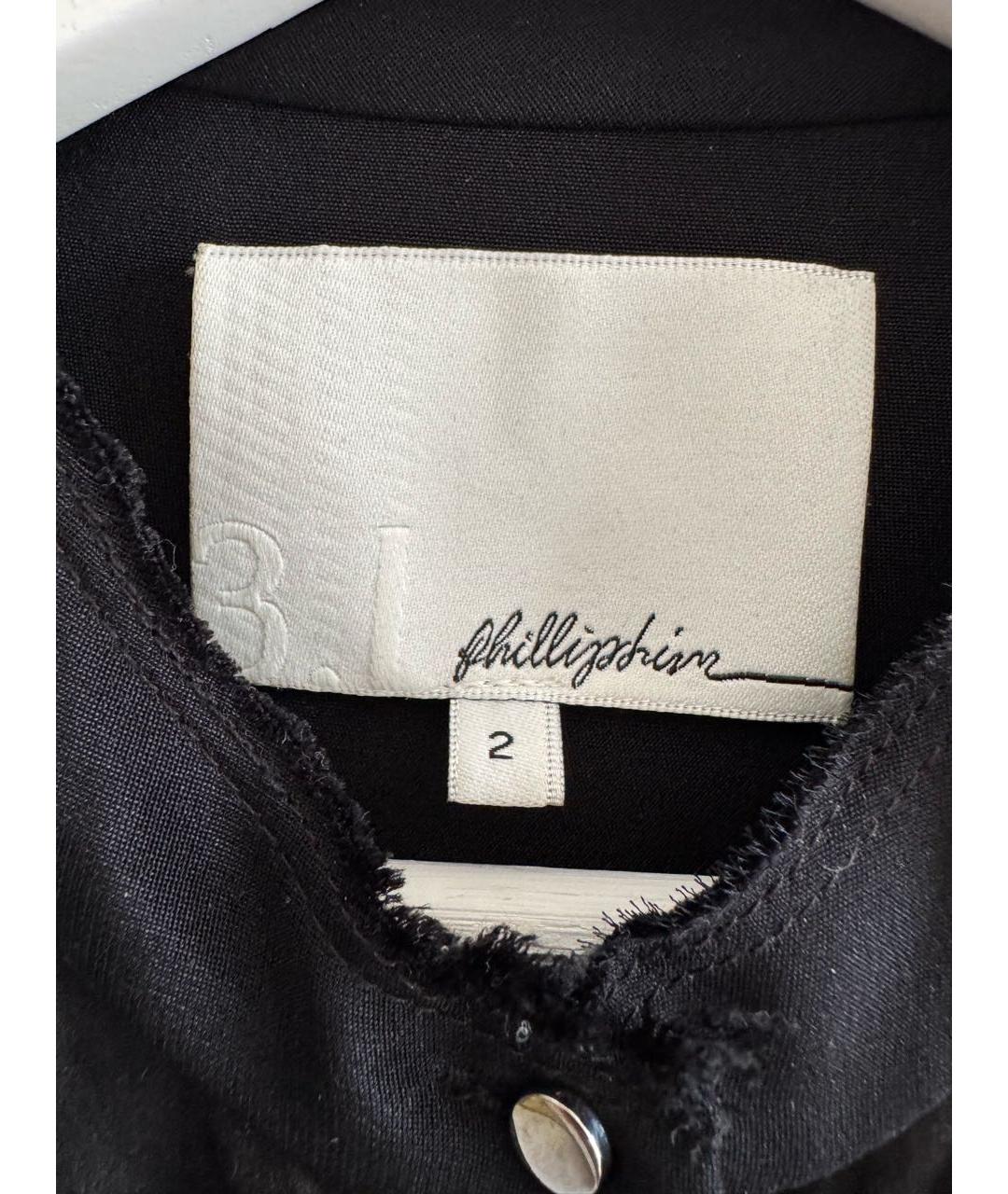 3.1 PHILLIP LIM Черная шелковая блузы, фото 3