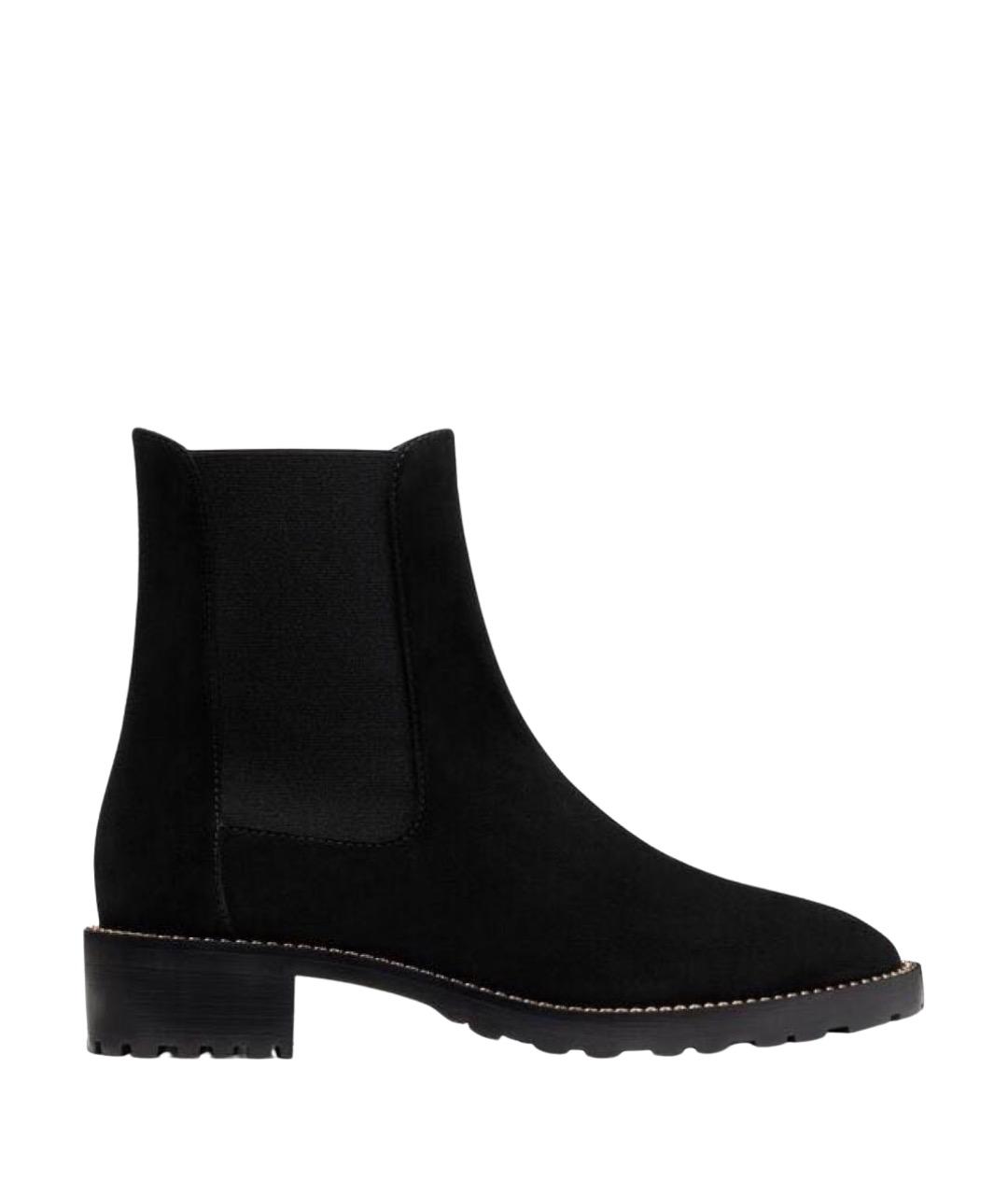 STUART WEITZMAN Черные замшевые полусапоги, фото 1