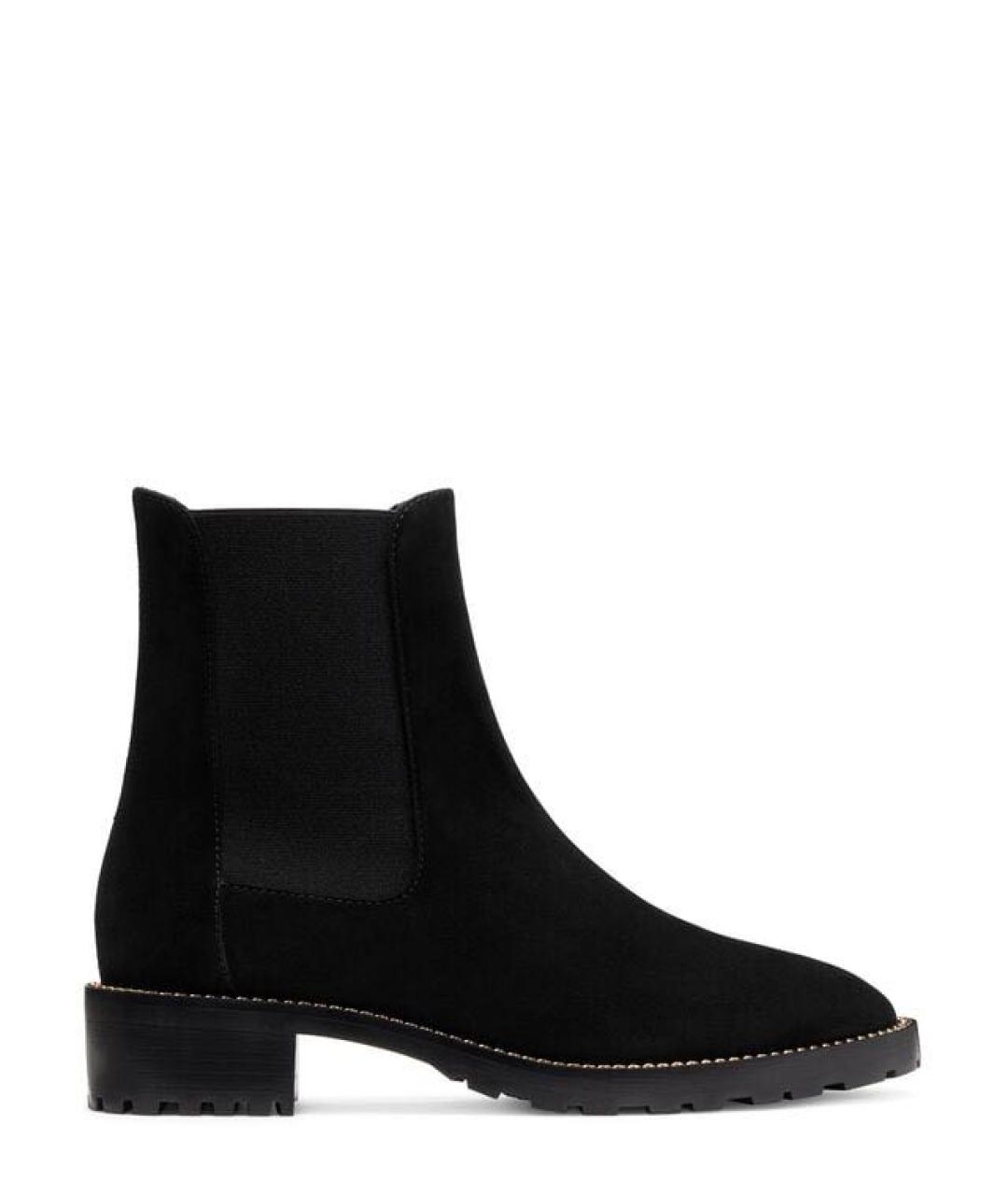 STUART WEITZMAN Черные замшевые полусапоги, фото 9