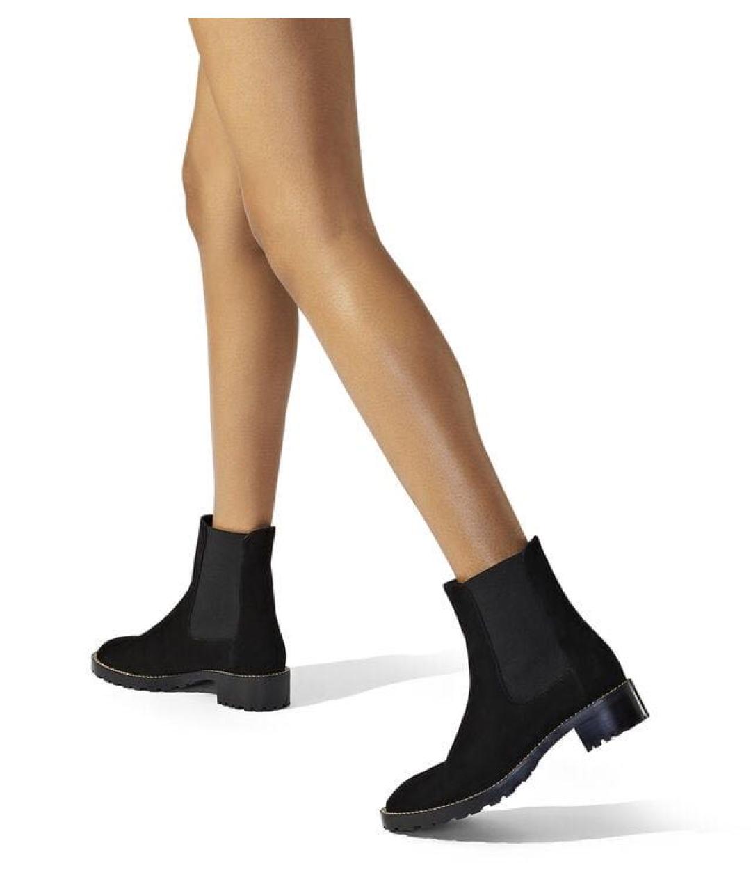 STUART WEITZMAN Черные замшевые полусапоги, фото 2