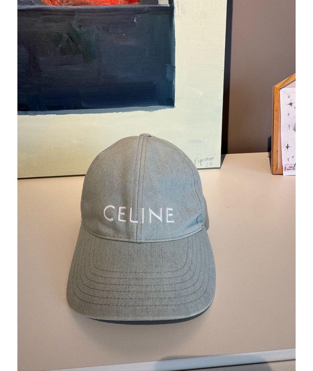 CELINE Голубая хлопковая кепка, фото 5