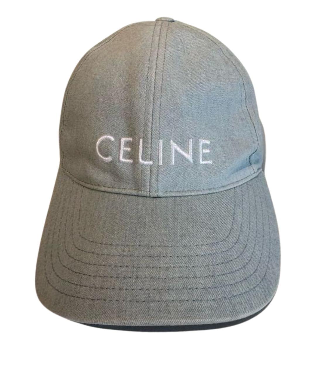 CELINE Голубая хлопковая кепка, фото 1