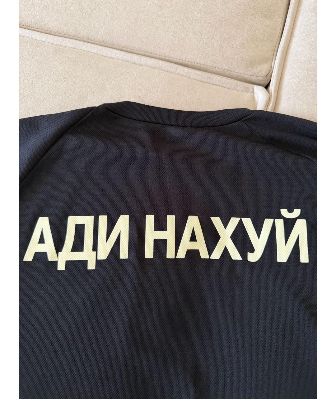 YEEZY Черная хлопковая футболка, фото 7