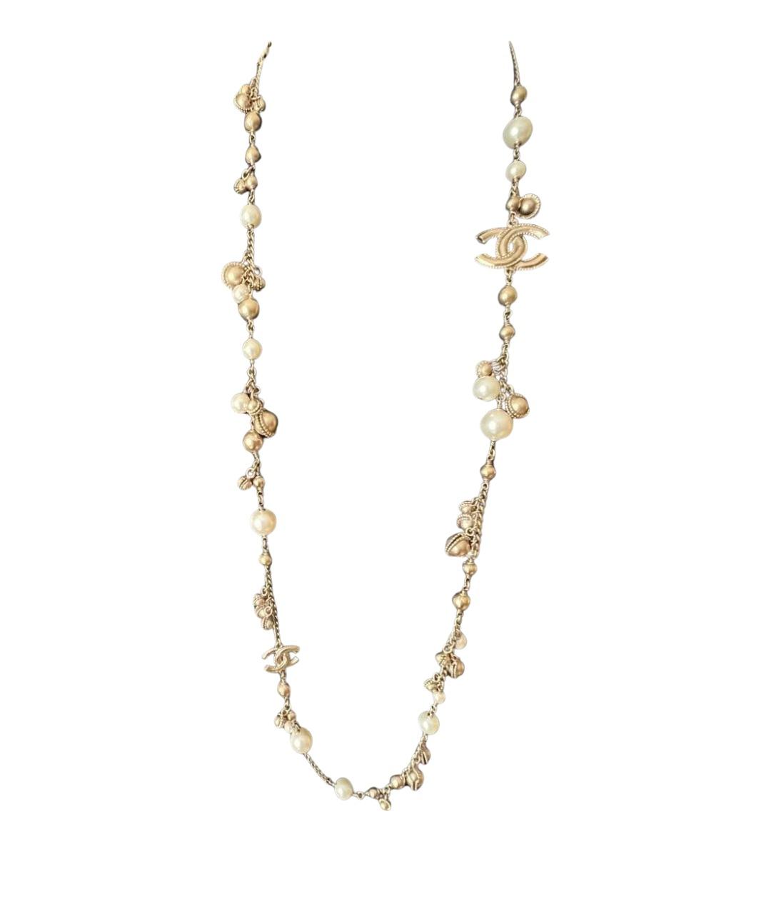 CHANEL Золотое жемчужное колье, фото 1