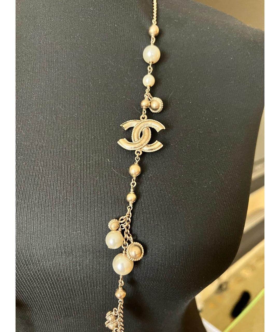 CHANEL Золотое жемчужное колье, фото 3