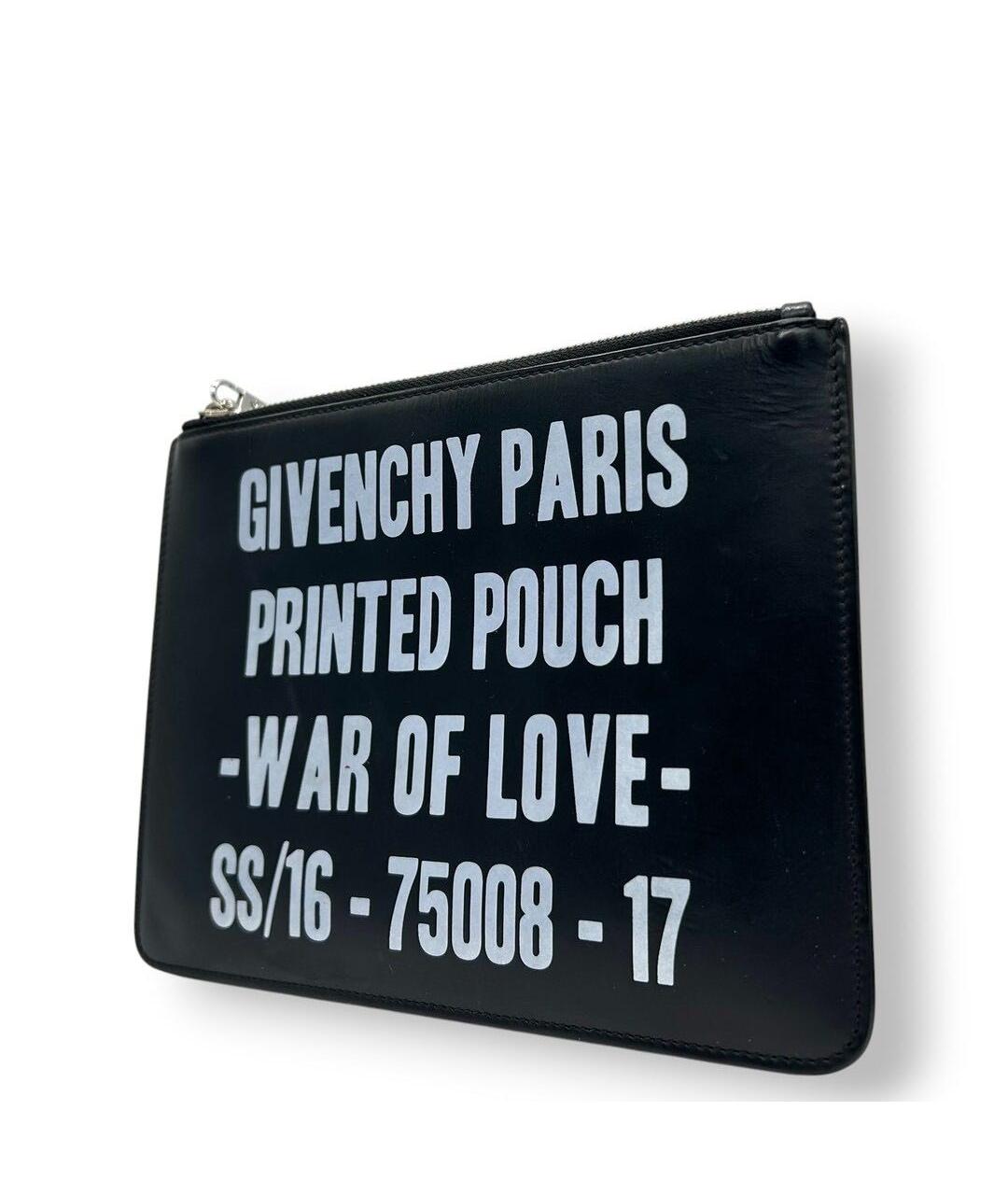 GIVENCHY Черная кожаная барсетка, фото 2