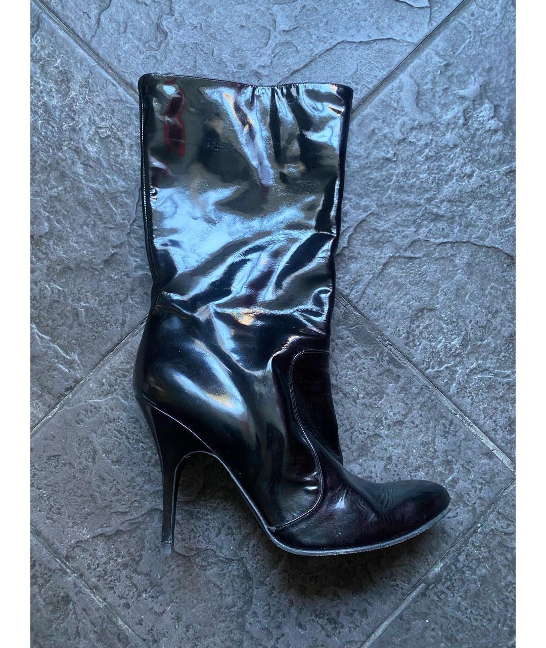 LANVIN Черные полусапоги из лакированной кожи, фото 6