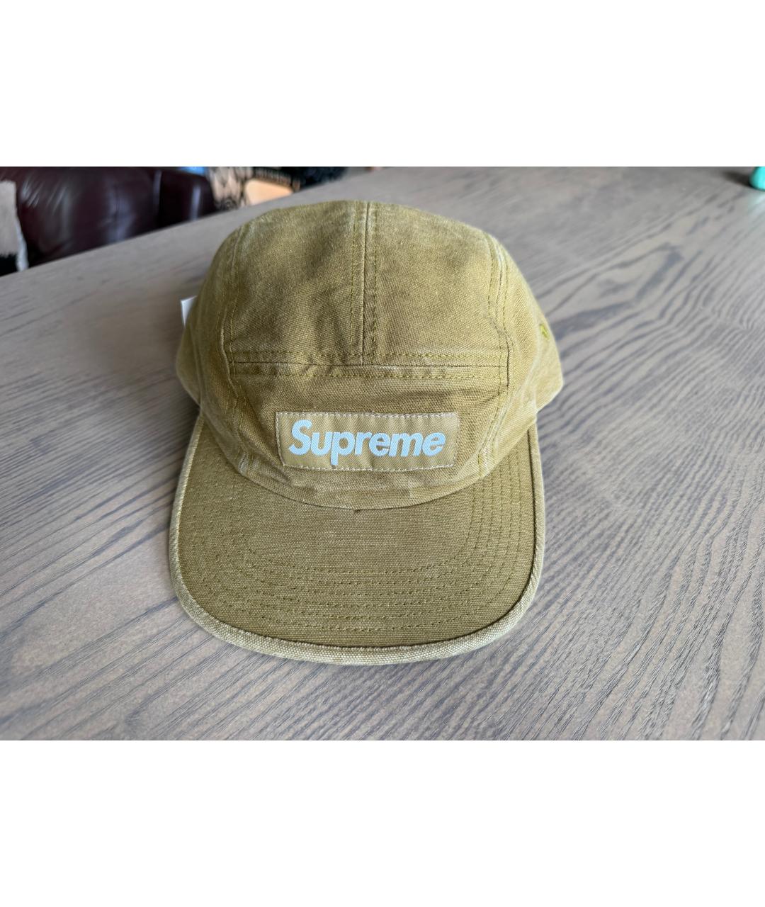 SUPREME Коричневая хлопковая кепка/бейсболка, фото 6