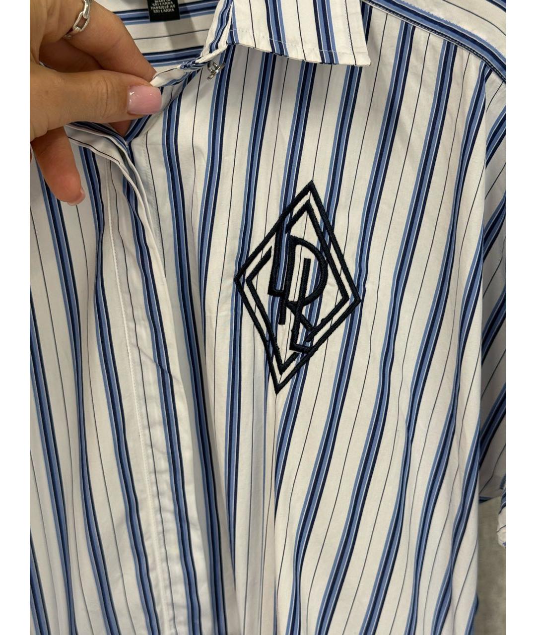 RALPH LAUREN Голубое хлопковое повседневное платье, фото 2