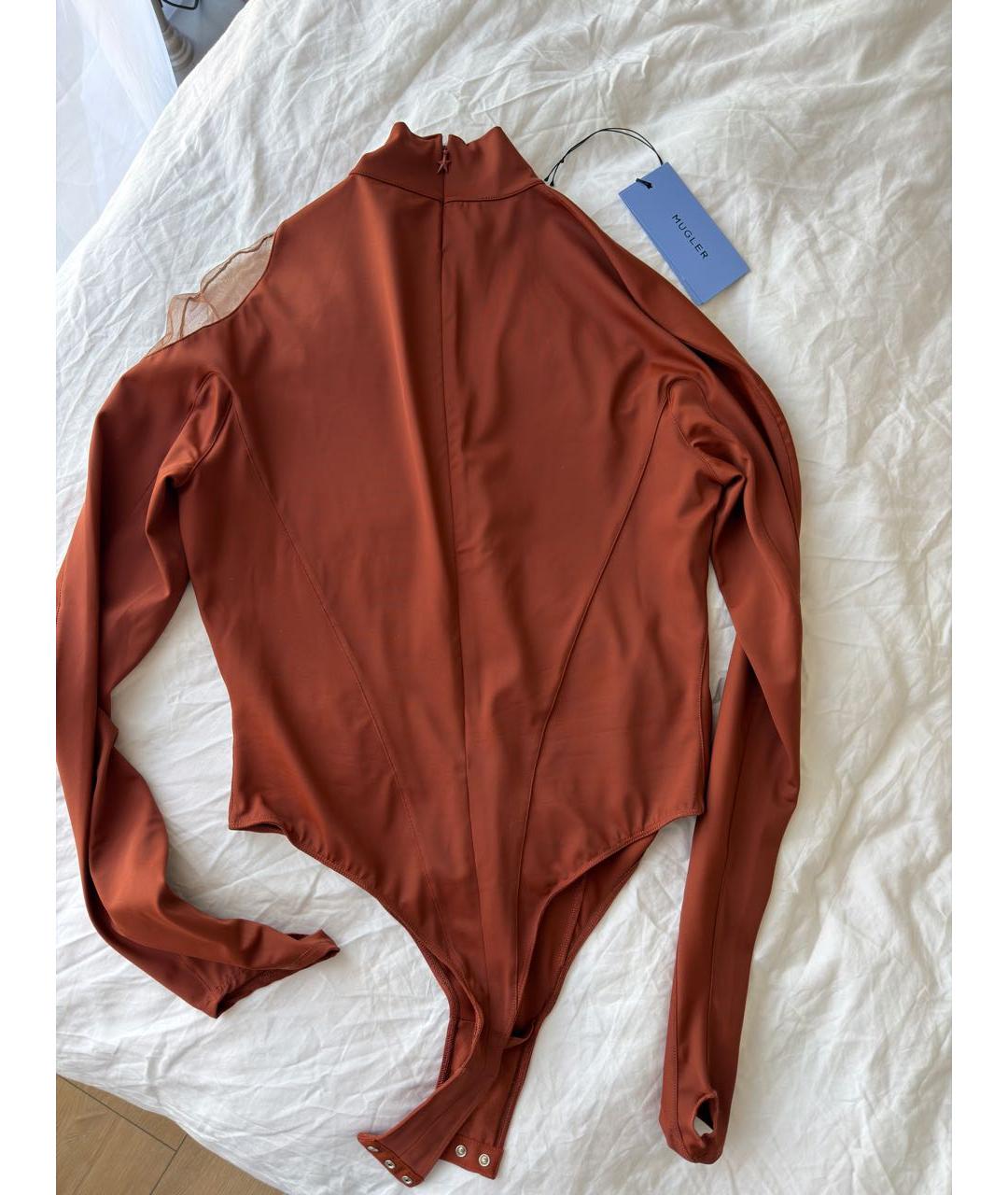 MUGLER Коричневое боди, фото 5