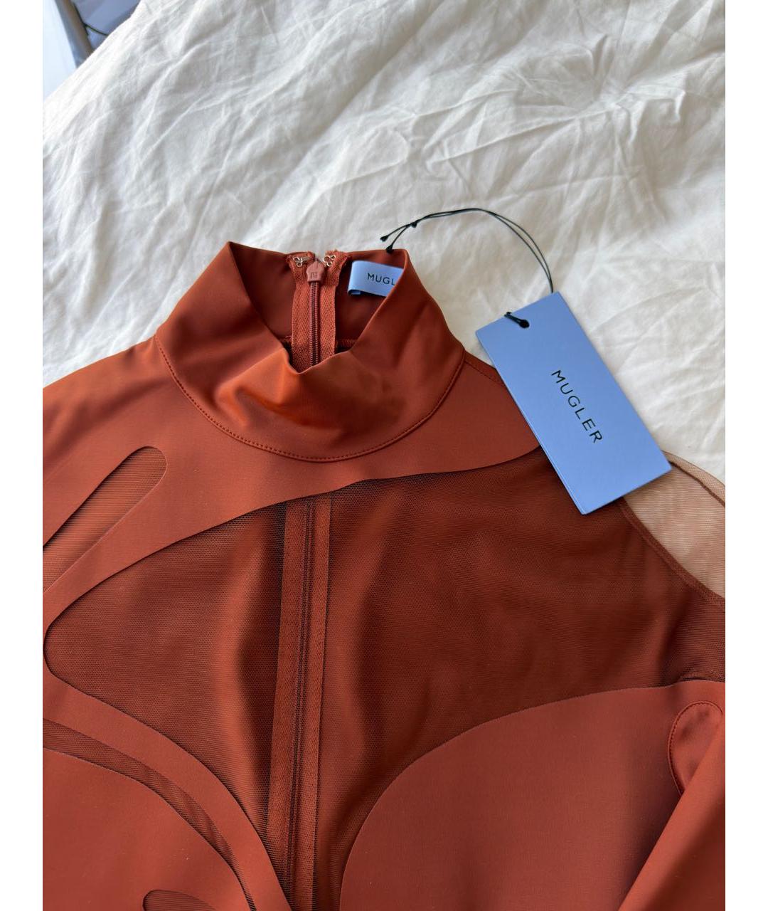 MUGLER Коричневое боди, фото 3