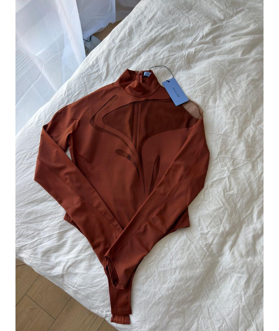 MUGLER Коричневое боди, фото 2