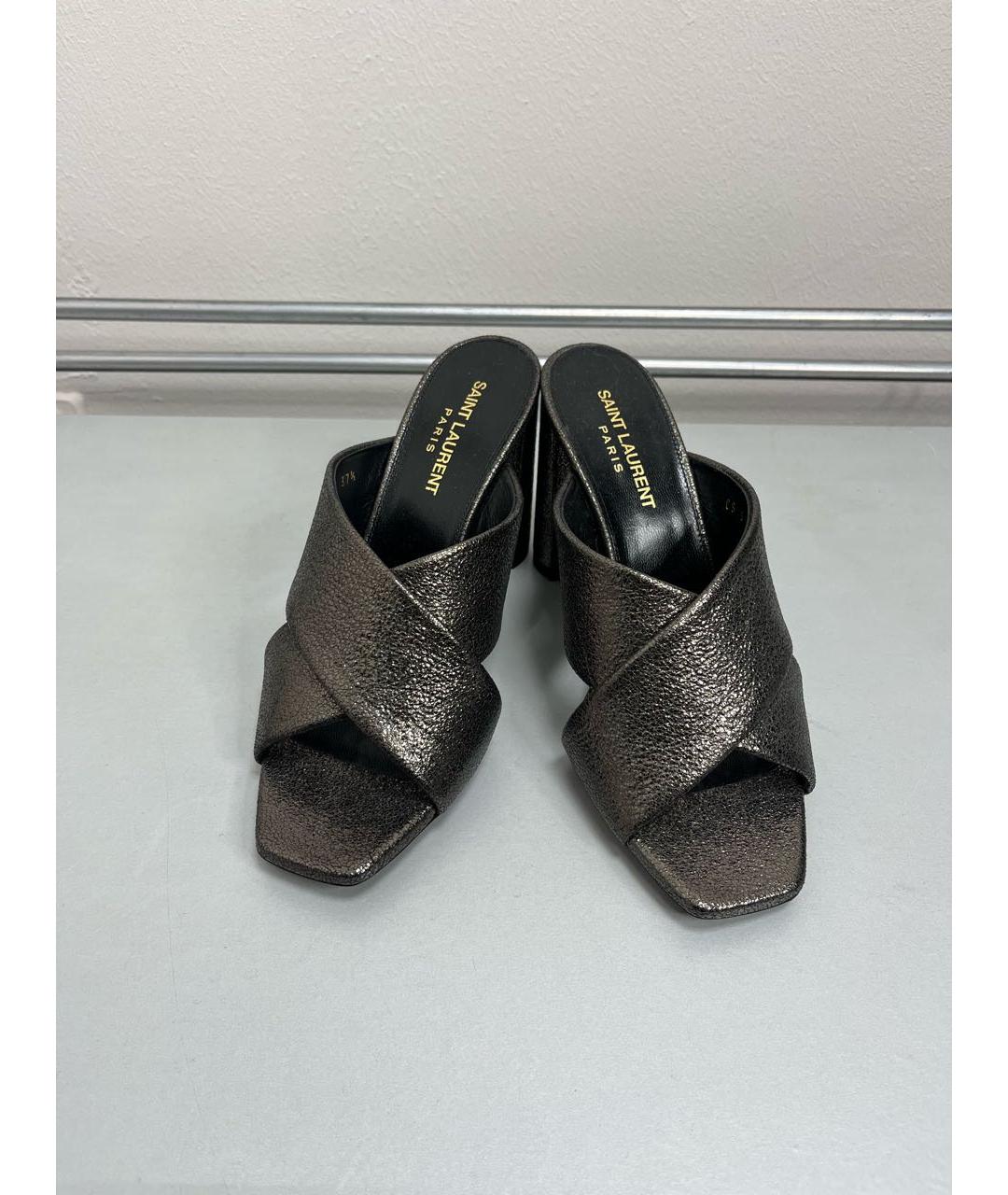 SAINT LAURENT Черные туфли из лакированной кожи, фото 2