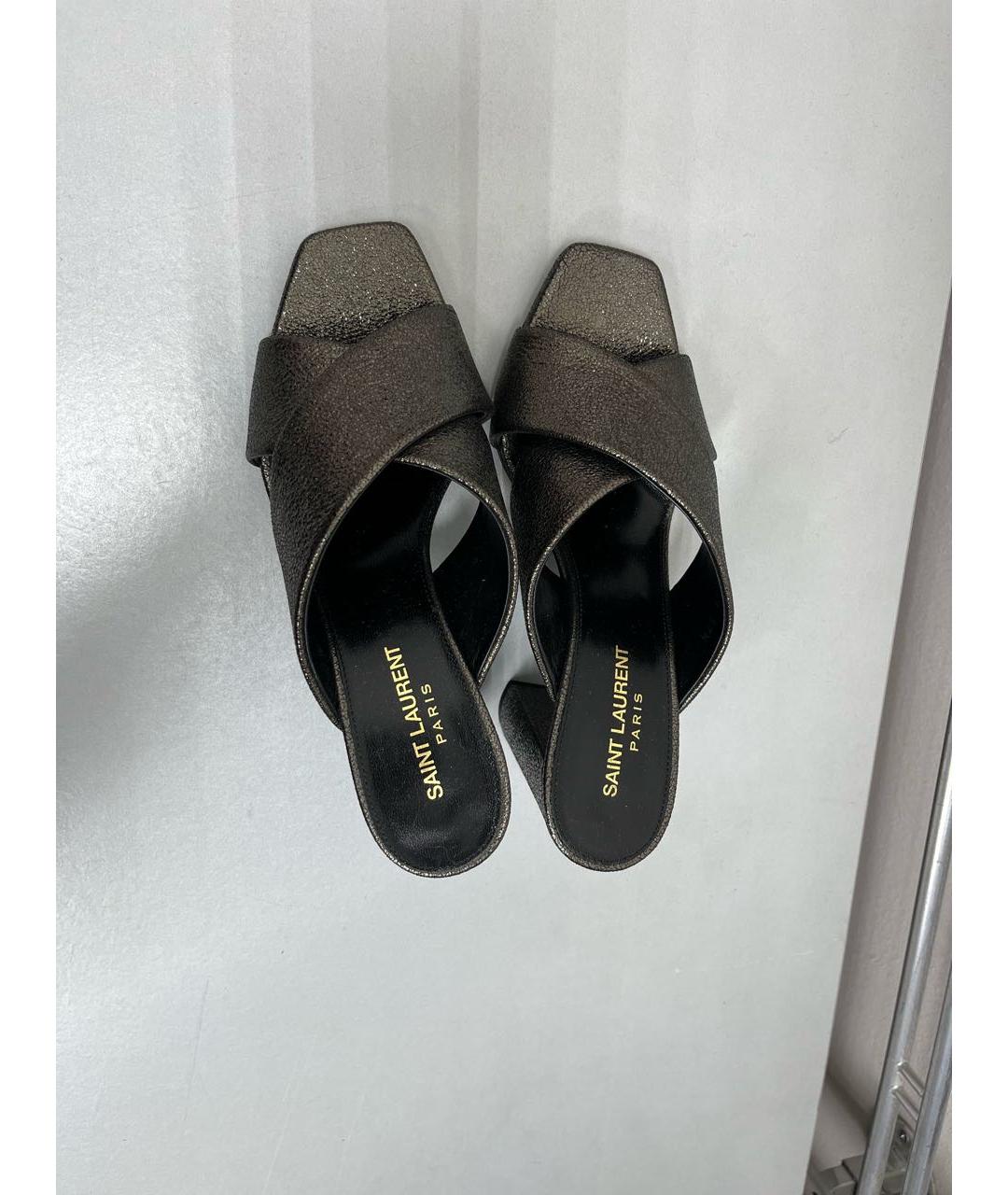 SAINT LAURENT Черные туфли из лакированной кожи, фото 3