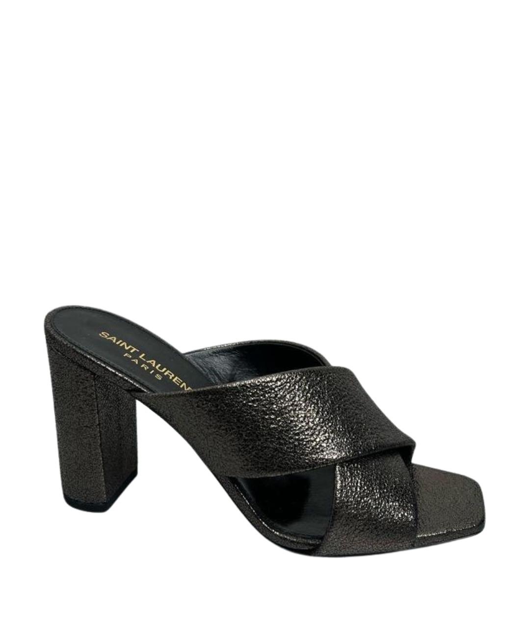 SAINT LAURENT Черные туфли из лакированной кожи, фото 1