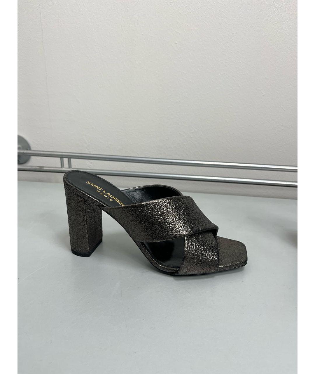 SAINT LAURENT Черные туфли из лакированной кожи, фото 6