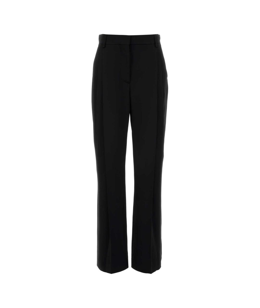 STELLA MCCARTNEY Черные вискозные прямые брюки, фото 1