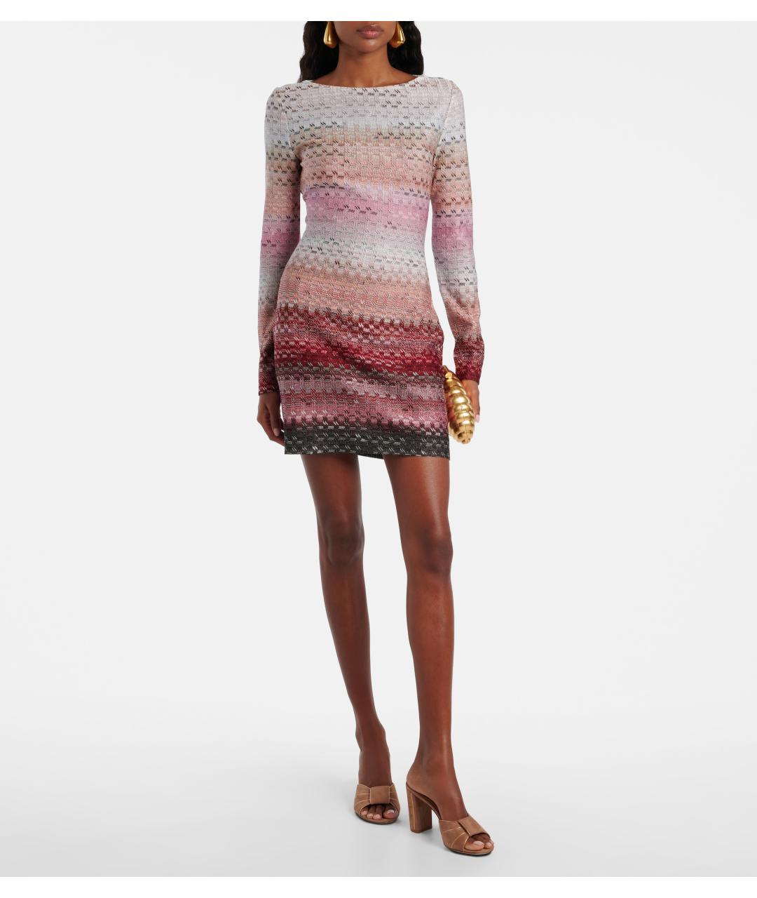 MISSONI Розовое вискозное коктейльное платье, фото 7