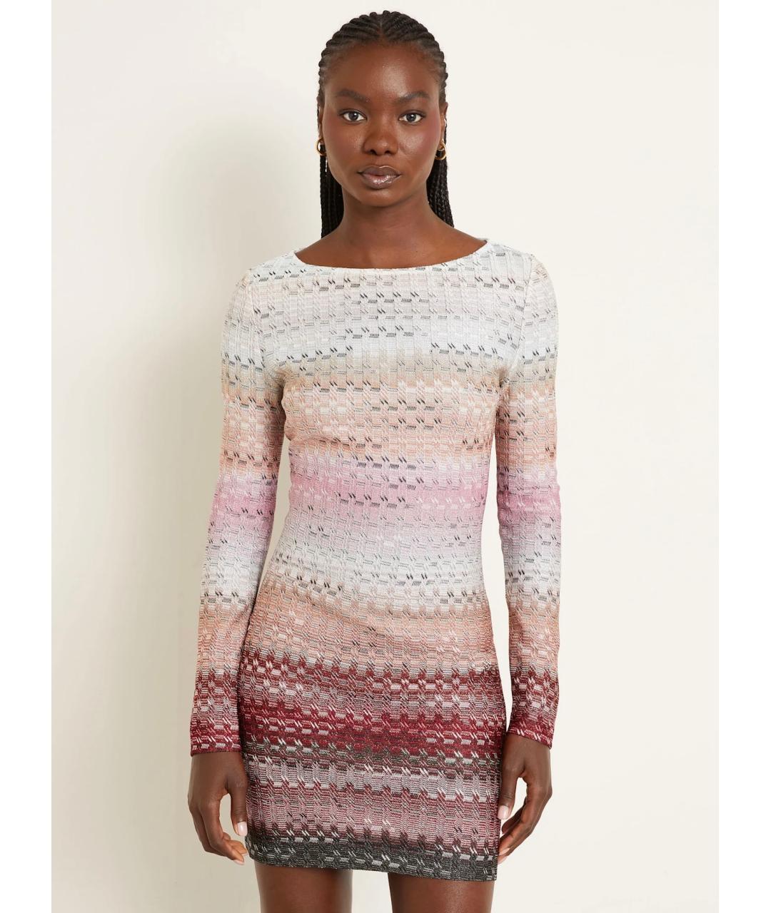 MISSONI Розовое вискозное коктейльное платье, фото 6