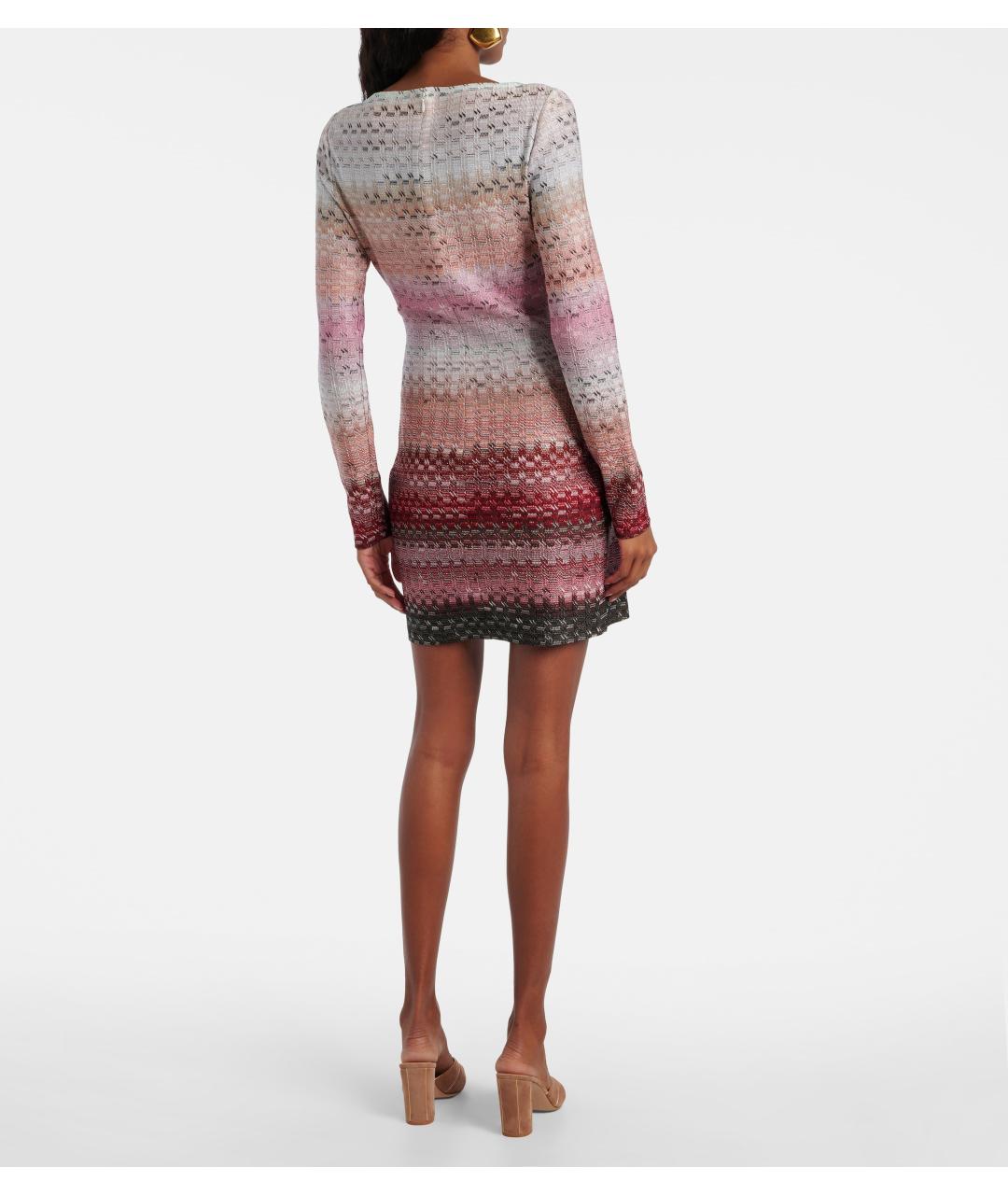 MISSONI Розовое вискозное коктейльное платье, фото 8