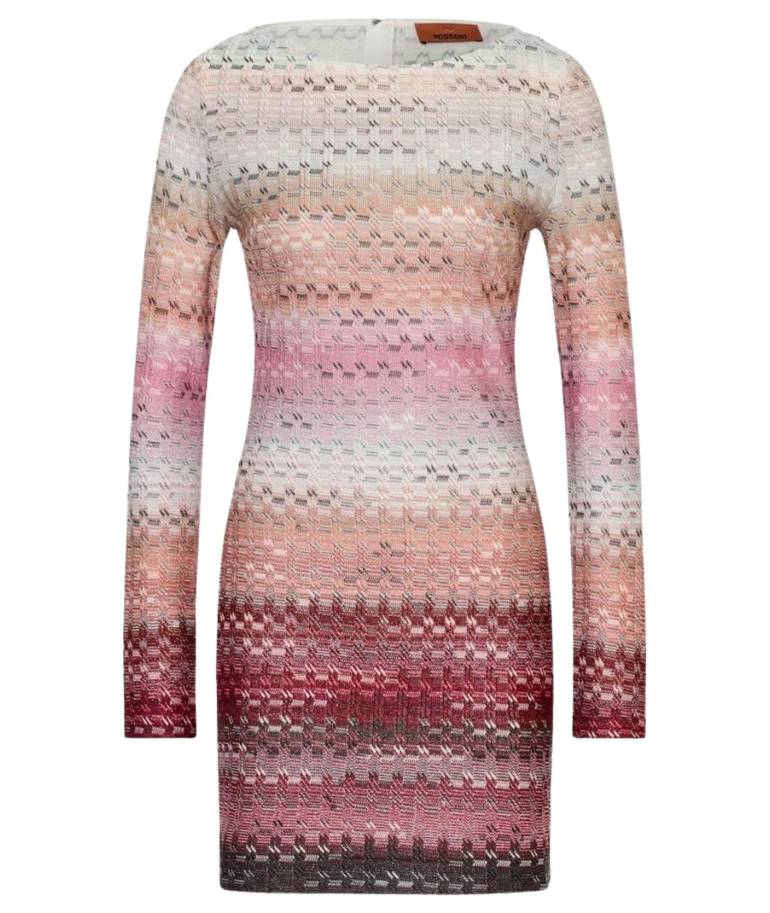 MISSONI Розовое вискозное коктейльное платье, фото 1