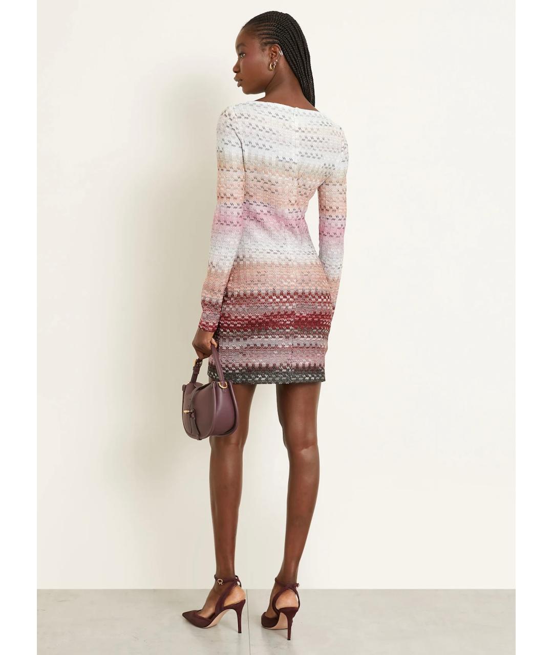 MISSONI Розовое вискозное коктейльное платье, фото 5