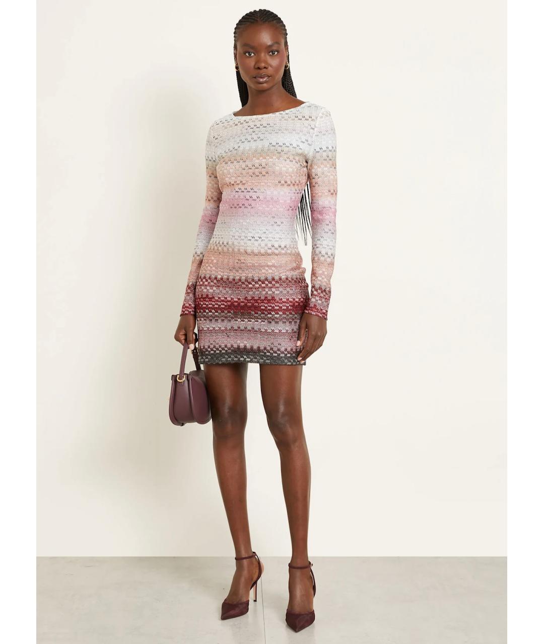 MISSONI Розовое вискозное коктейльное платье, фото 4