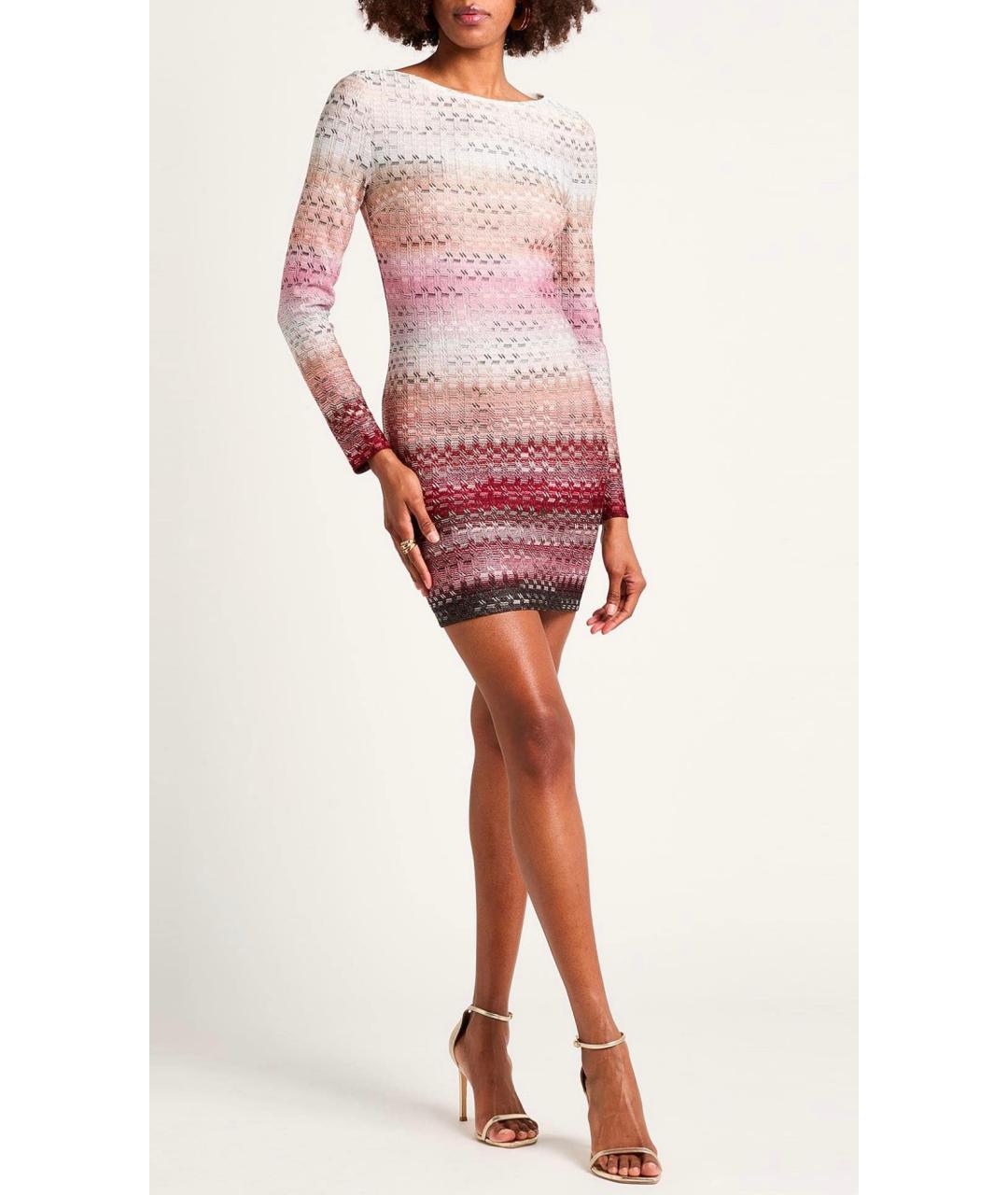 MISSONI Розовое вискозное коктейльное платье, фото 2