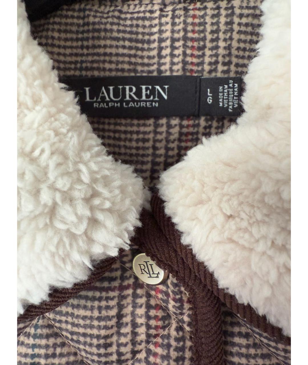 RALPH LAUREN Коричневая полиэстеровая куртка, фото 3