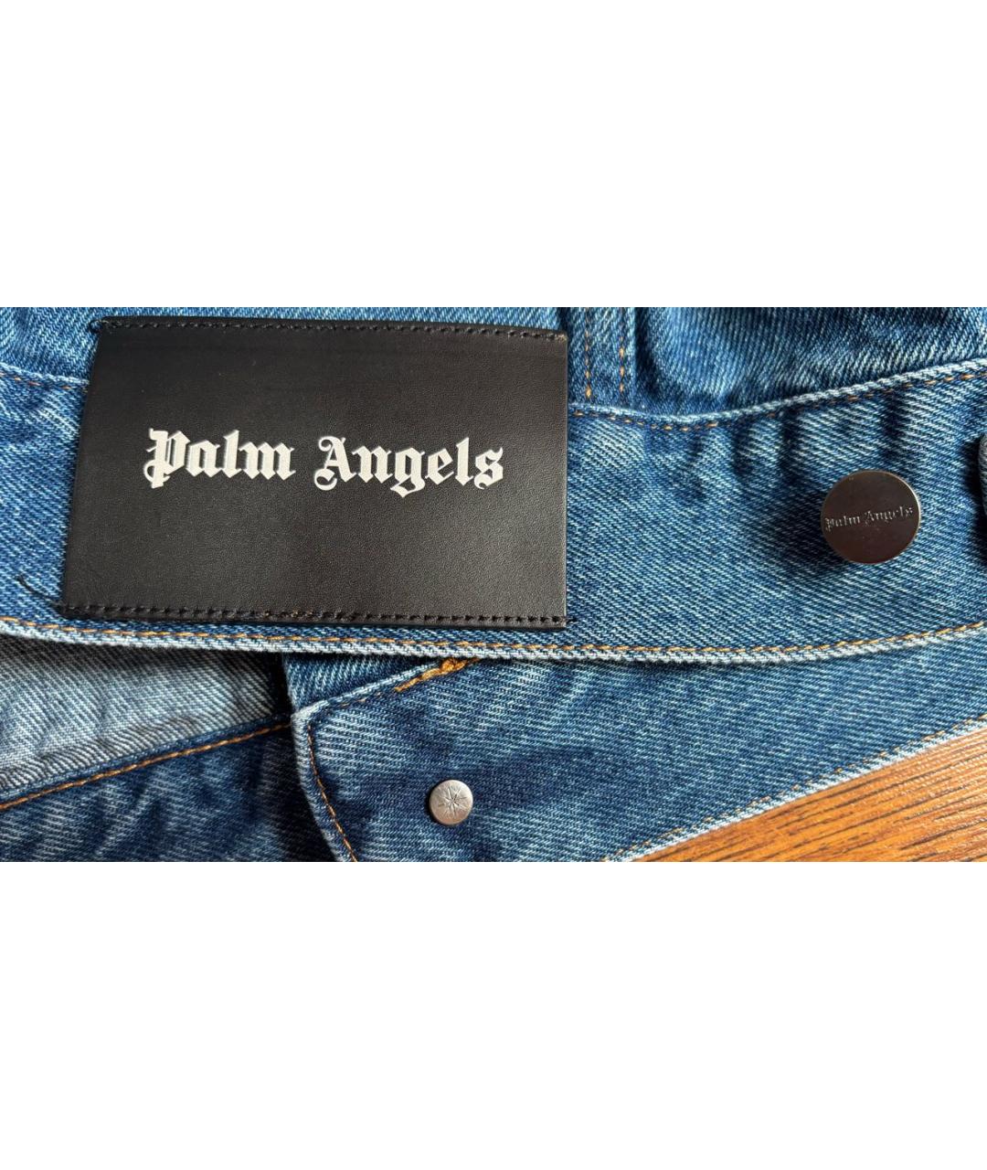 PALM ANGELS Голубая хлопковая куртка, фото 6