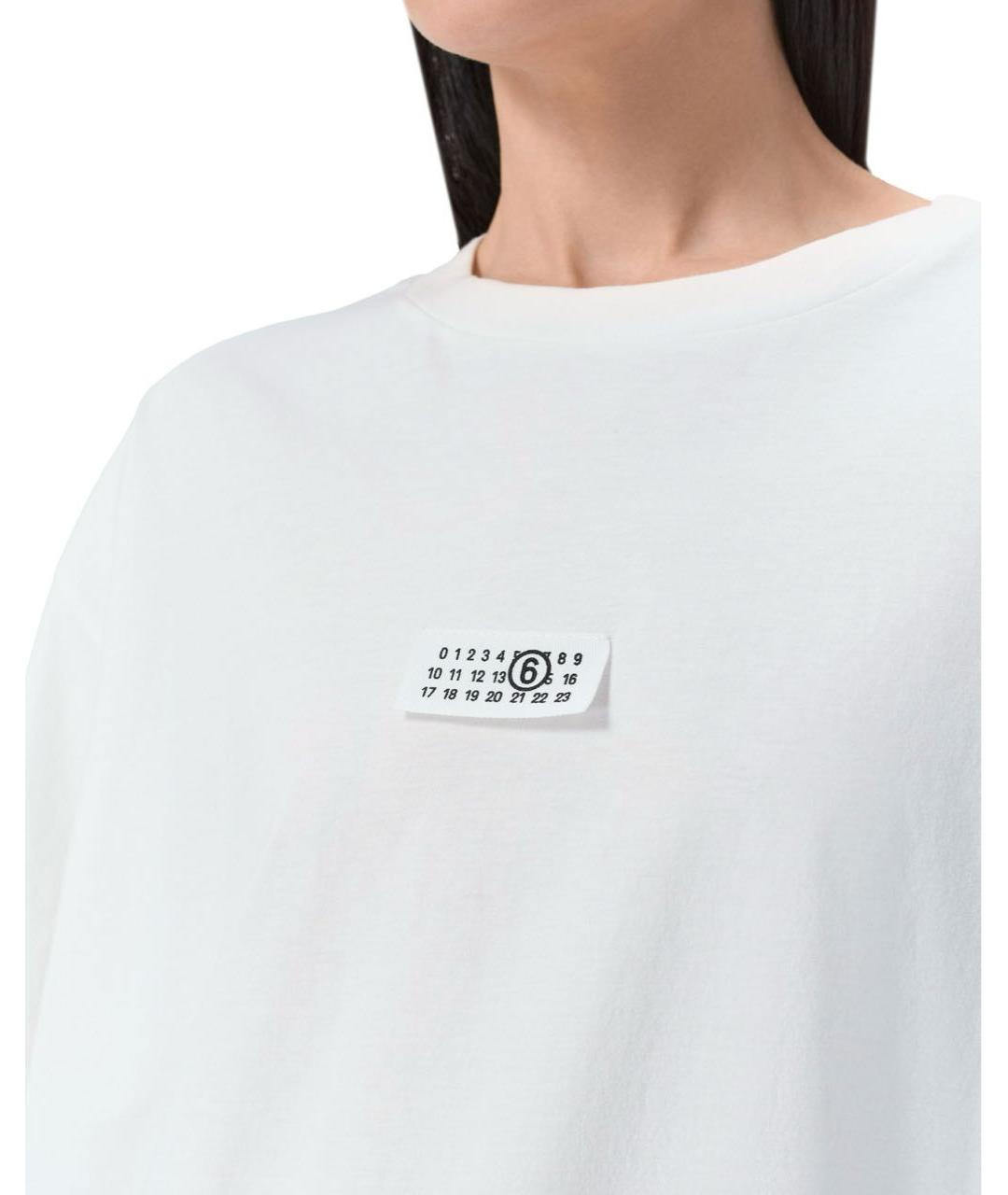MM6 MAISON MARGIELA Белая хлопковая футболка, фото 6