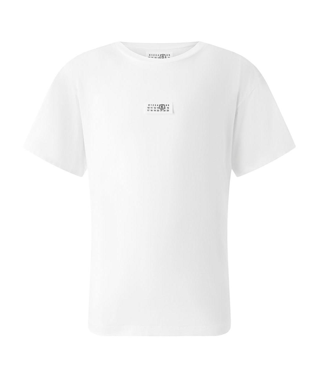 MM6 MAISON MARGIELA Белая хлопковая футболка, фото 1