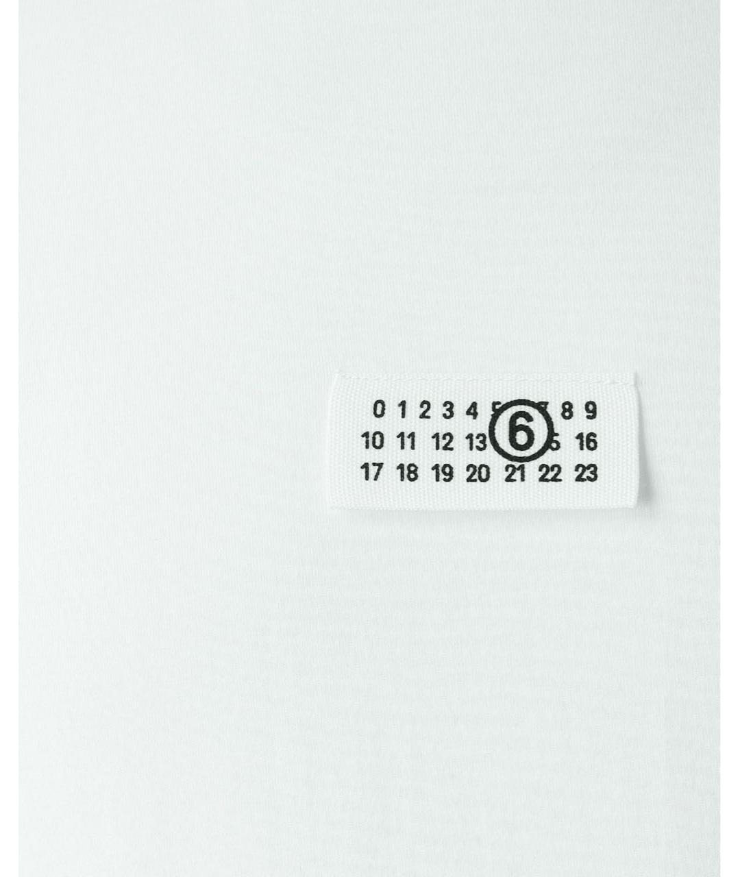MM6 MAISON MARGIELA Белая хлопковая футболка, фото 7