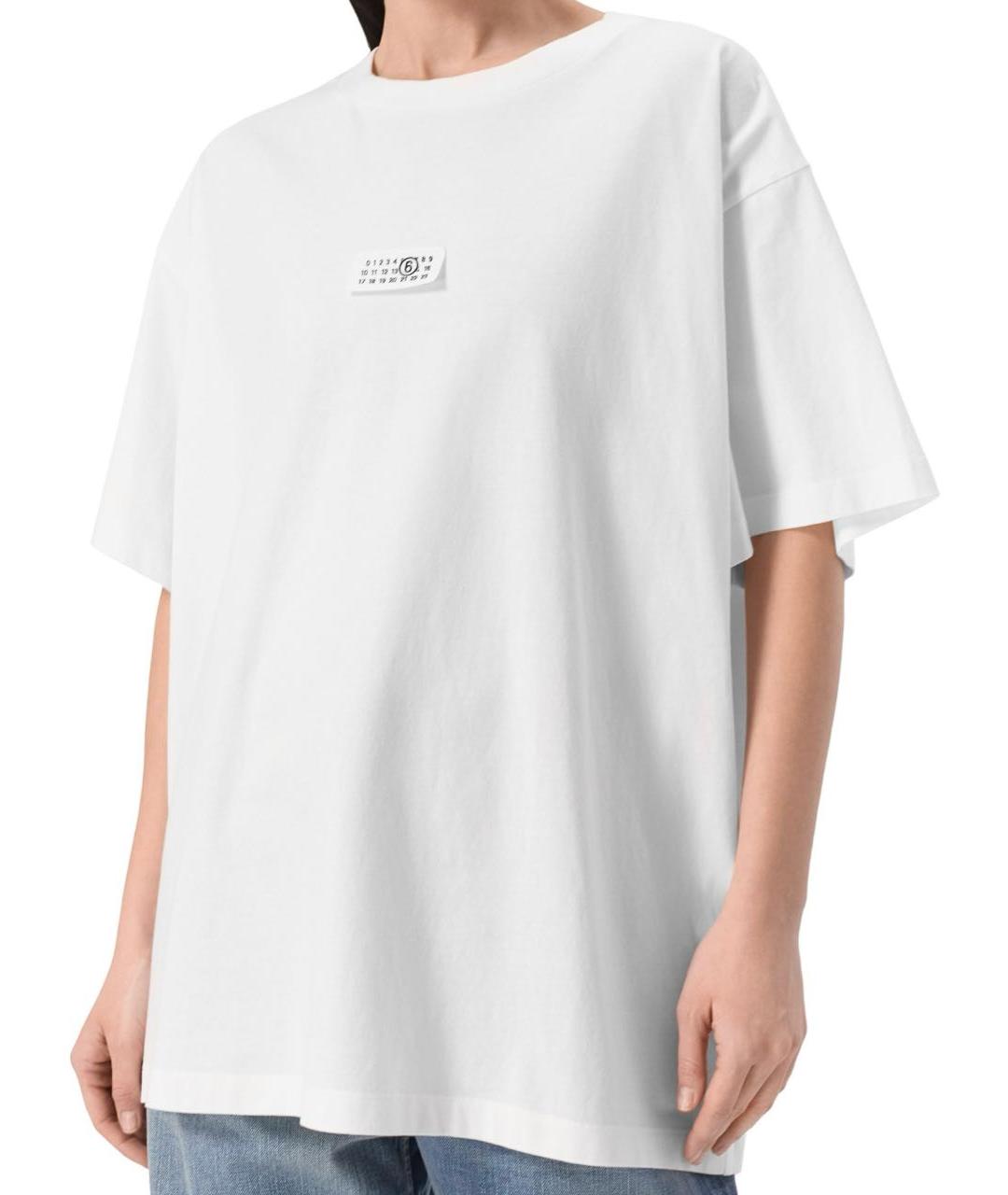 MM6 MAISON MARGIELA Белая хлопковая футболка, фото 4