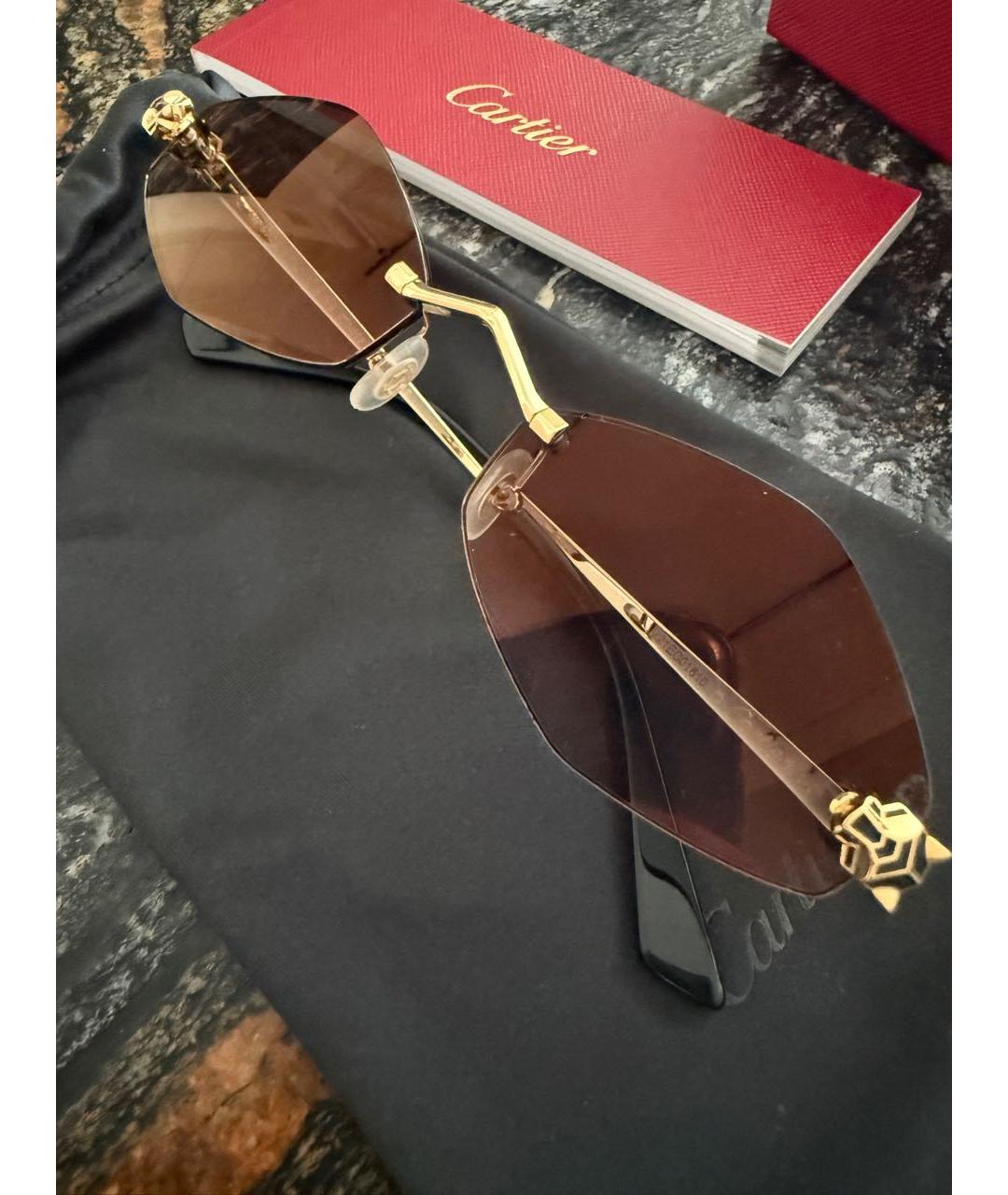 CARTIER Антрацитовые пластиковые солнцезащитные очки, фото 4