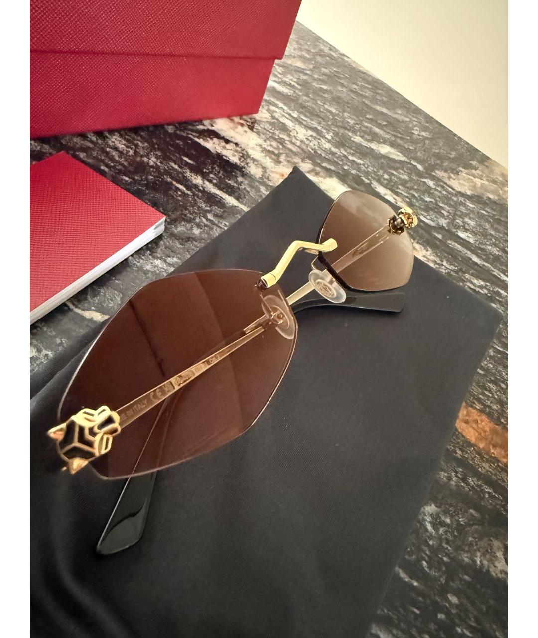 CARTIER Антрацитовые пластиковые солнцезащитные очки, фото 2