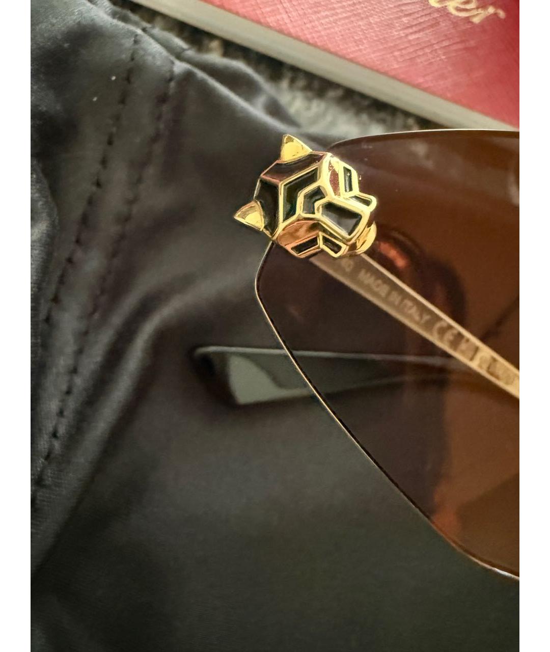 CARTIER Антрацитовые пластиковые солнцезащитные очки, фото 3