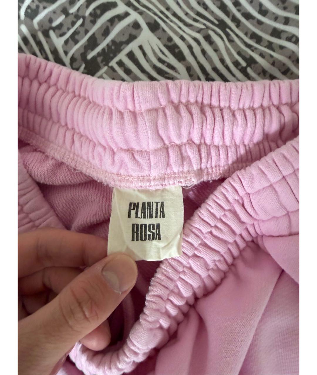 PLANTA ROSA Розовые хлопковые спортивные брюки и шорты, фото 3