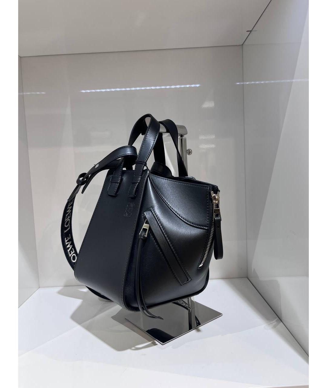LOEWE Черная кожаная сумка тоут, фото 2