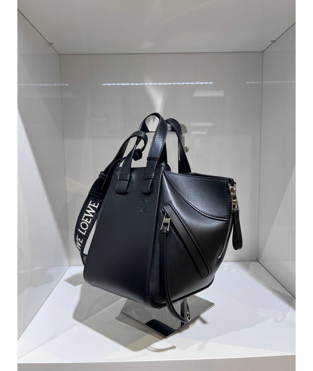 LOEWE Черная кожаная сумка тоут, фото 3