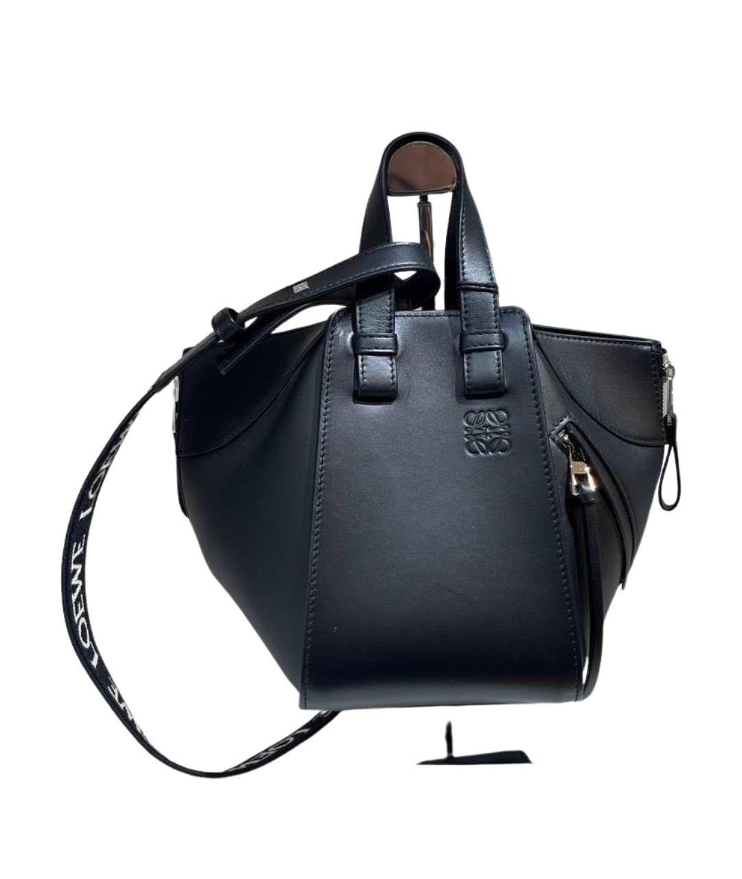 LOEWE Черная кожаная сумка тоут, фото 1