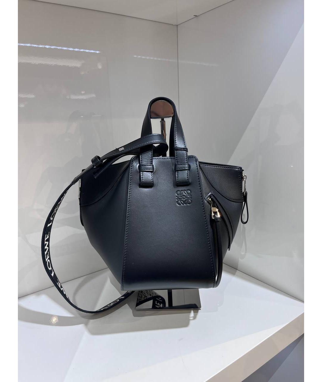 LOEWE Черная кожаная сумка тоут, фото 4
