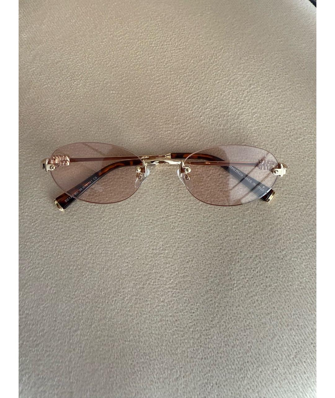 MIU MIU Коралловые металлические солнцезащитные очки, фото 6