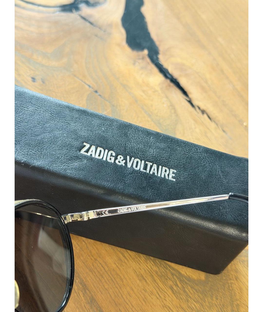 ZADIG & VOLTAIRE Черные металлические солнцезащитные очки, фото 2