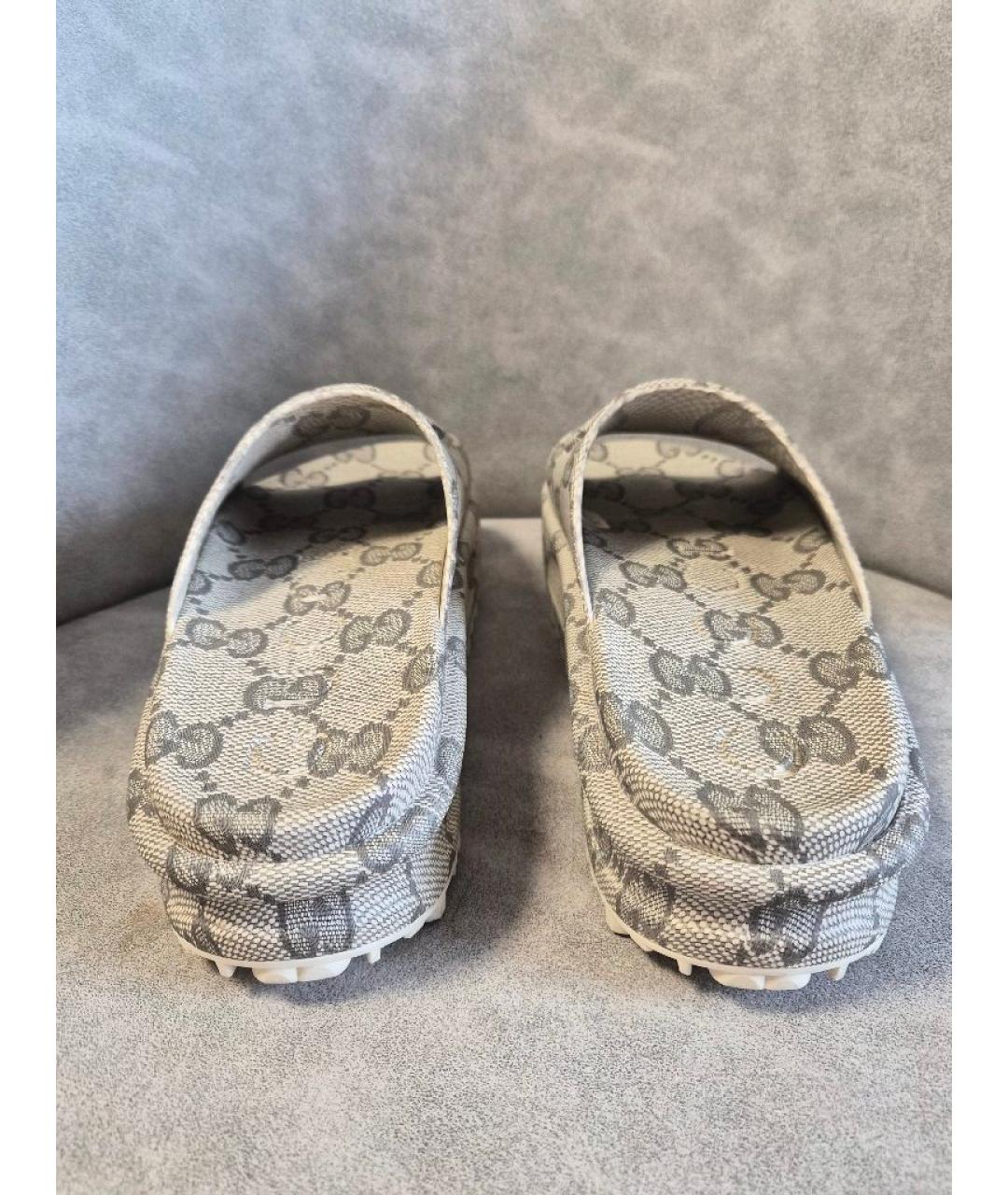 GUCCI Бежевые шлепанцы, фото 4