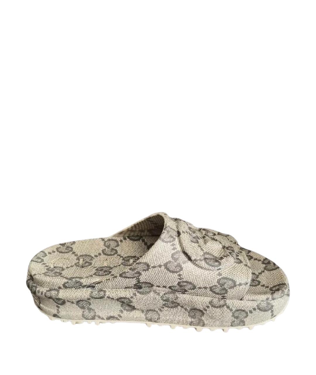 GUCCI Бежевые шлепанцы, фото 1