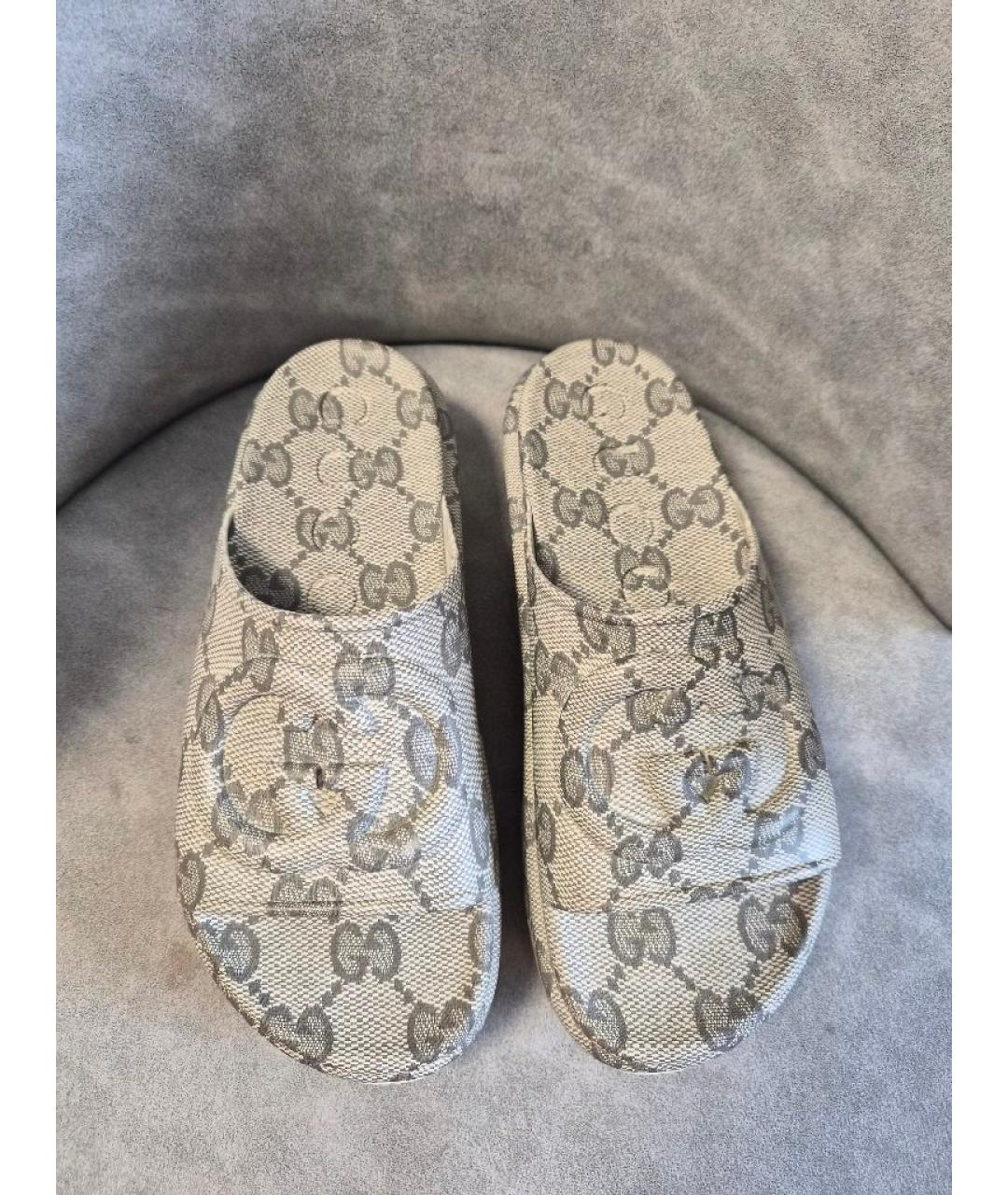GUCCI Бежевые шлепанцы, фото 2