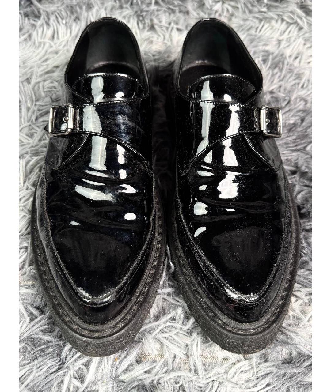 SAINT LAURENT Черные лоферы из лакированной кожи, фото 2