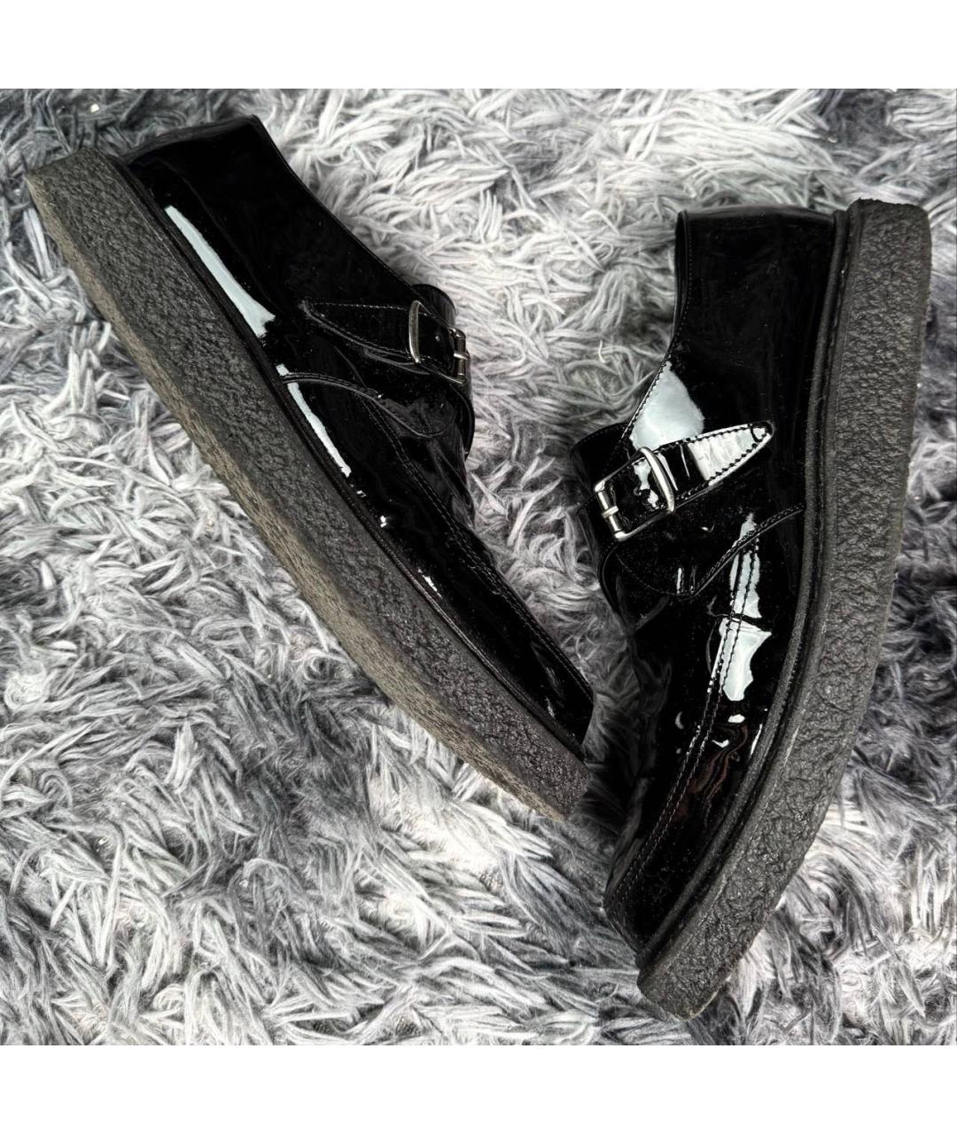 SAINT LAURENT Черные лоферы из лакированной кожи, фото 4