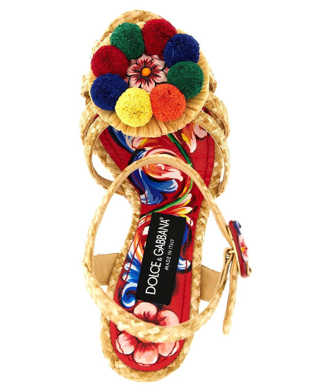 DOLCE&GABBANA Мульти босоножки, фото 4